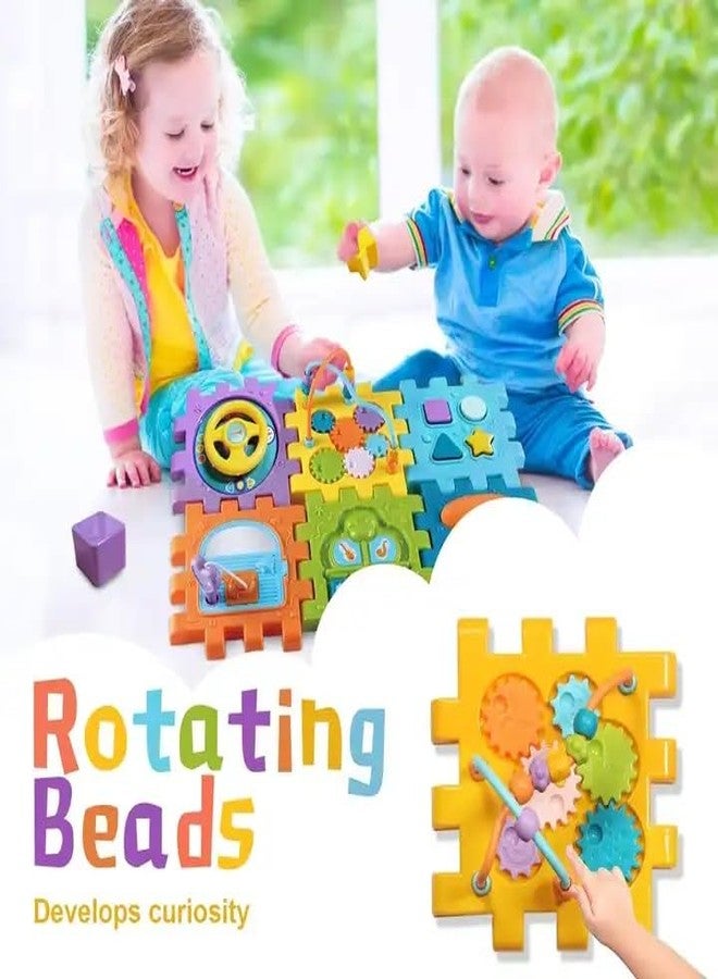 Cable World Baby Toddler Activity Center Musical Activity Cube Play Learning Center Toy Interactive Educational Activity House Multi-Functions with Lights Sounds (Big Activity Cube) - Image 5